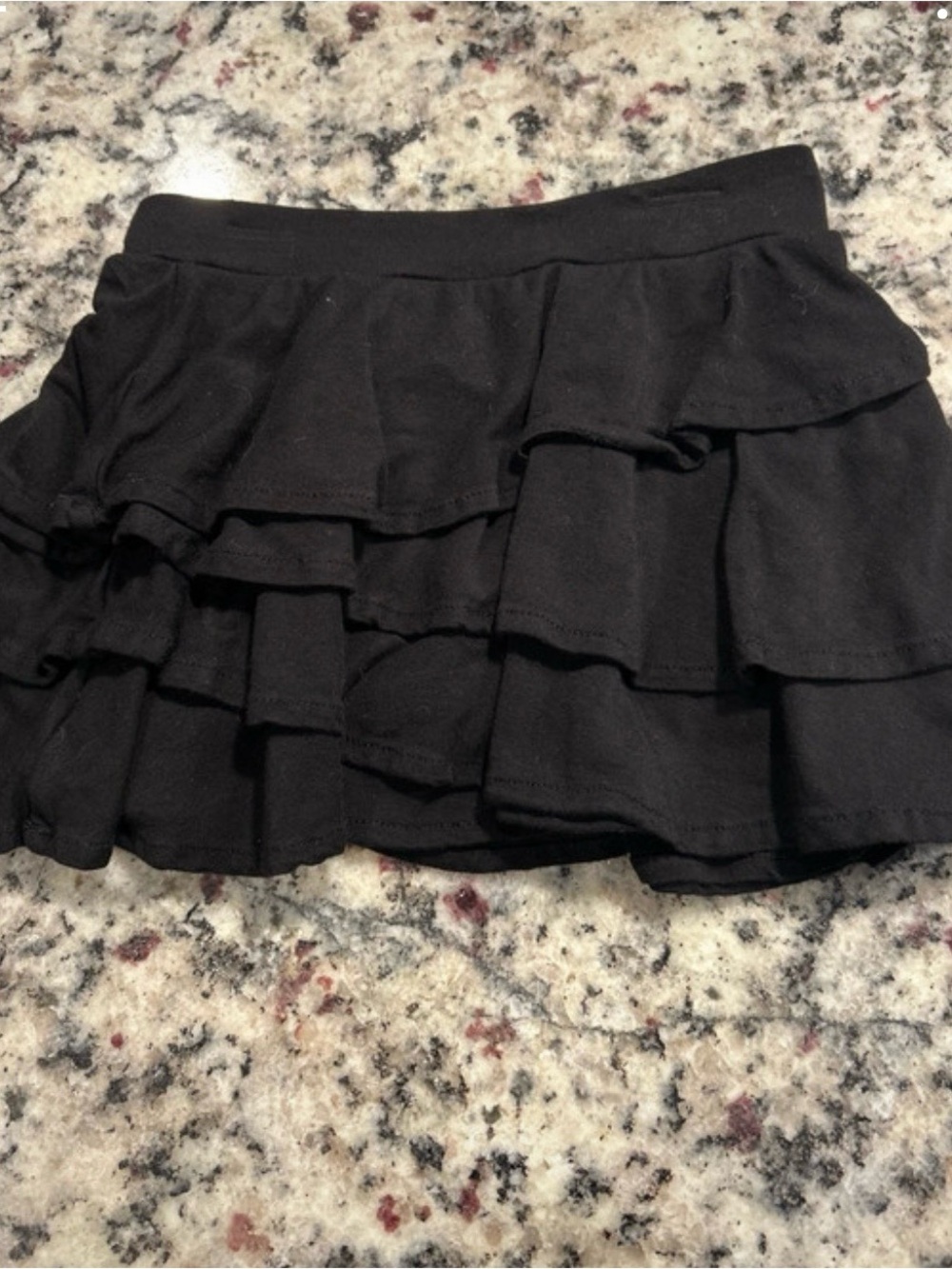 Little Sleepies Black Ruffled Tiered Mini Skirt